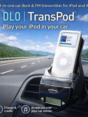 DLO TransPod Car Dock & FM Transmitter - Black with my Cradle